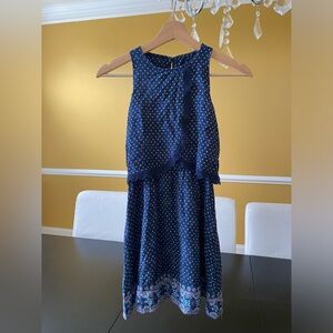 Abercrombie kids blue patterned spring summer flowy dress size 11 / 12